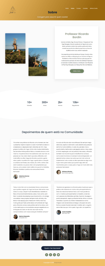 Site case de um portal de aulas online